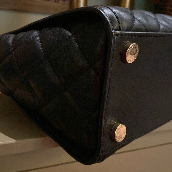 MICHAEL KORS Selma Black Quilted Leather Crossbody Satchel Shoulder Bag - Picture 7 of 16